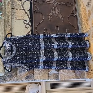 Michael Kors Black and White Floral Sleeveless Dress Size XL